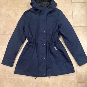 HUNTER Women's Navy Hooded Jacket - 100% Cotton